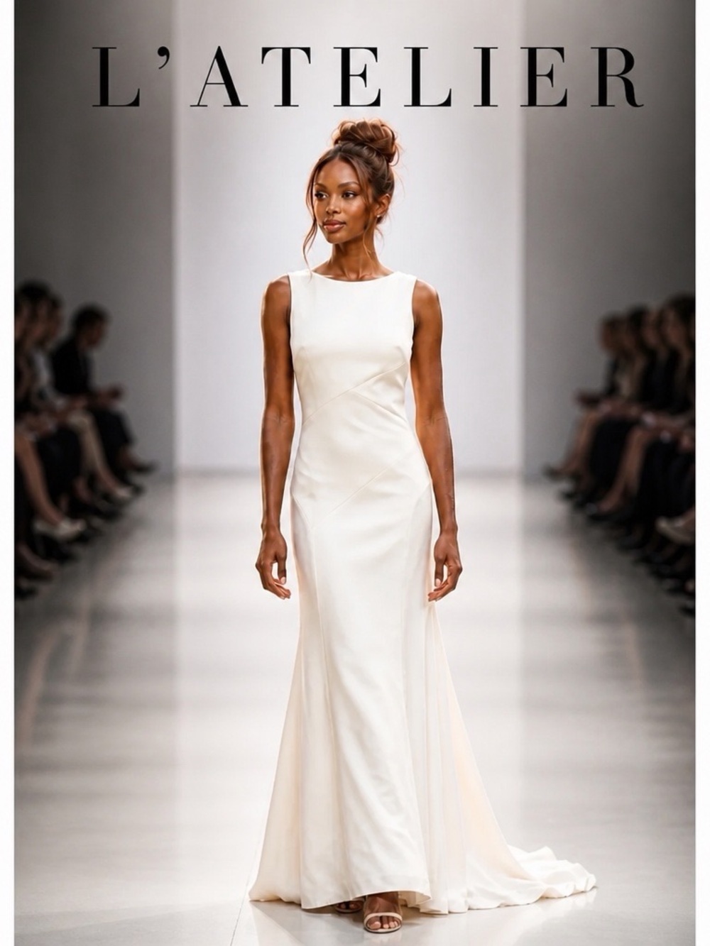 Elegant Custom Design Sleeveless Cream Wedding Gown and Gown-length Jacket